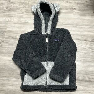 Patagonia soft fluffy eared jacket, 3T kids